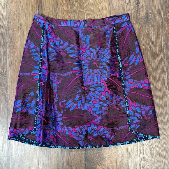 J.Crew Midnight Floral Jacquard Pencil Skirt SZ 2 - Picture 1 of 5